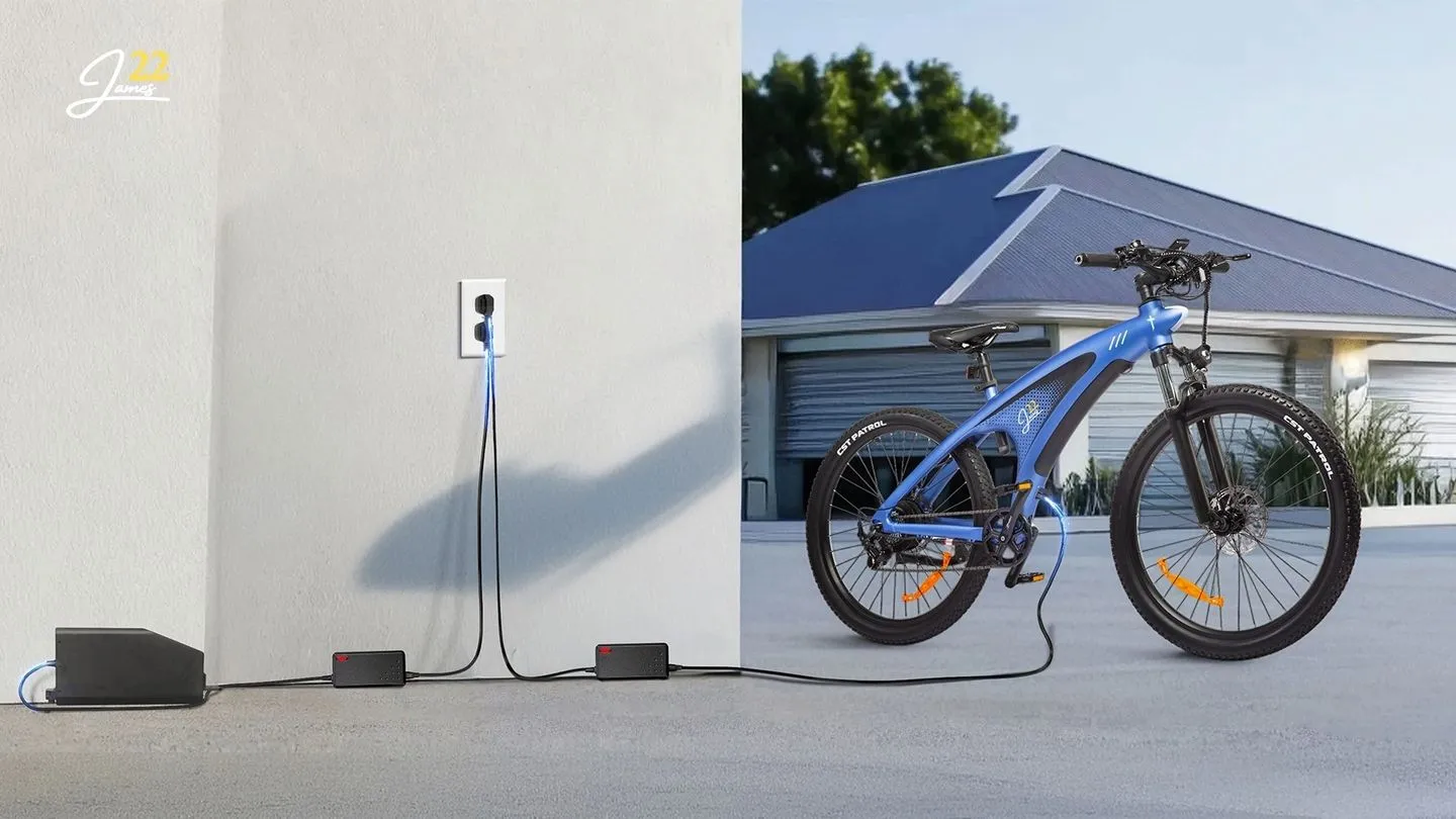 E-bike charging near house