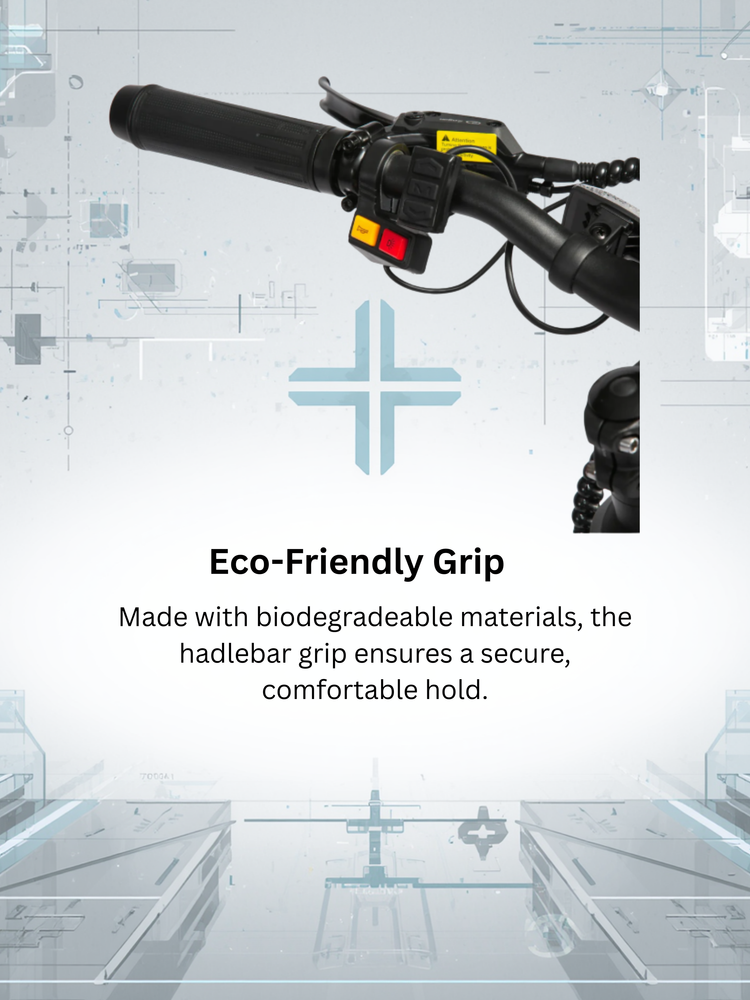 Eco-friendly bicycle grip made from biodegradable materials for a secure, comfortable hold.
