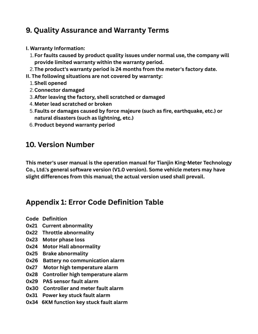 Document page with company memory info and code validation table.