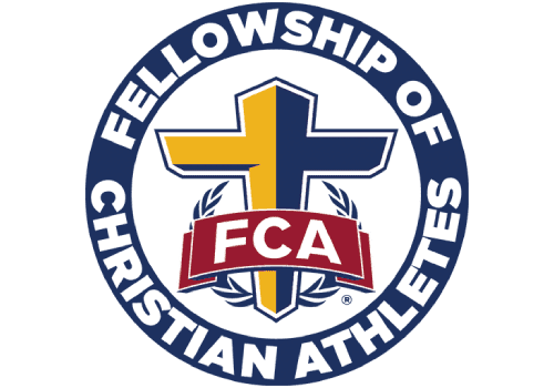 Logo of Fellowship of Christian Athletes with a cross and FCA initials.