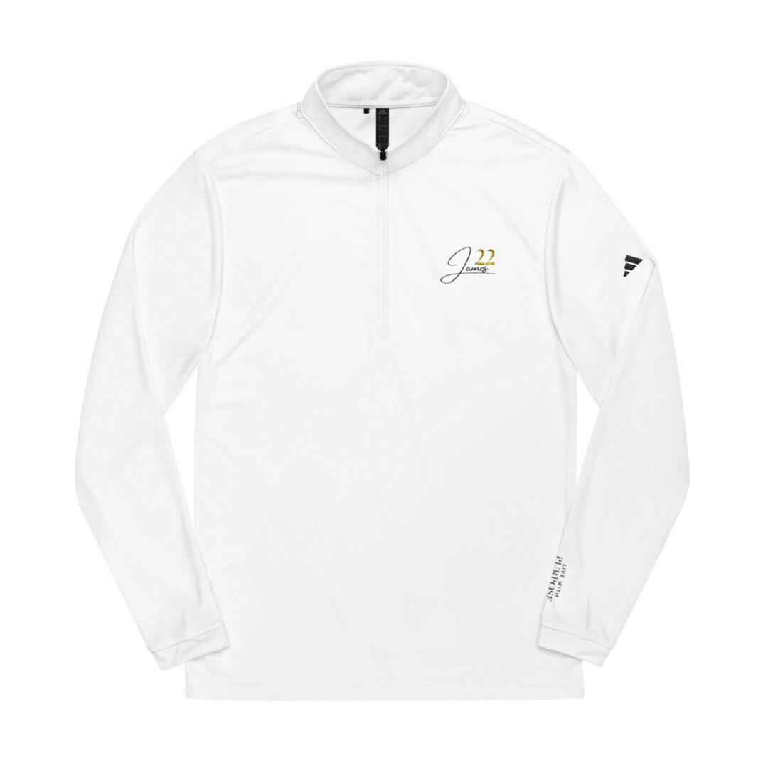 "Live with Purpose" Embroidered Quarter-Zip Pullover/ James 22