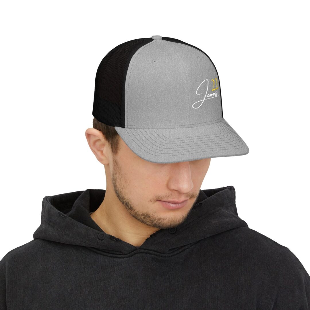 James 22 Snapback Trucker Cap | Embroidered - Image 33
