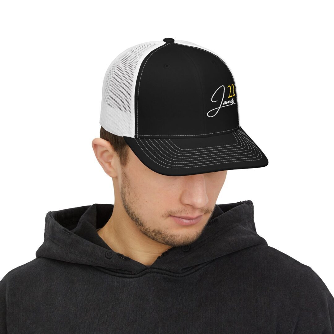 James 22 Snapback Trucker Cap | Embroidered - Image 3