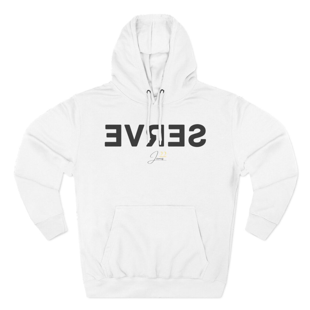 James 22 Serve mirrored text Hoodie | Live With Purpose back print