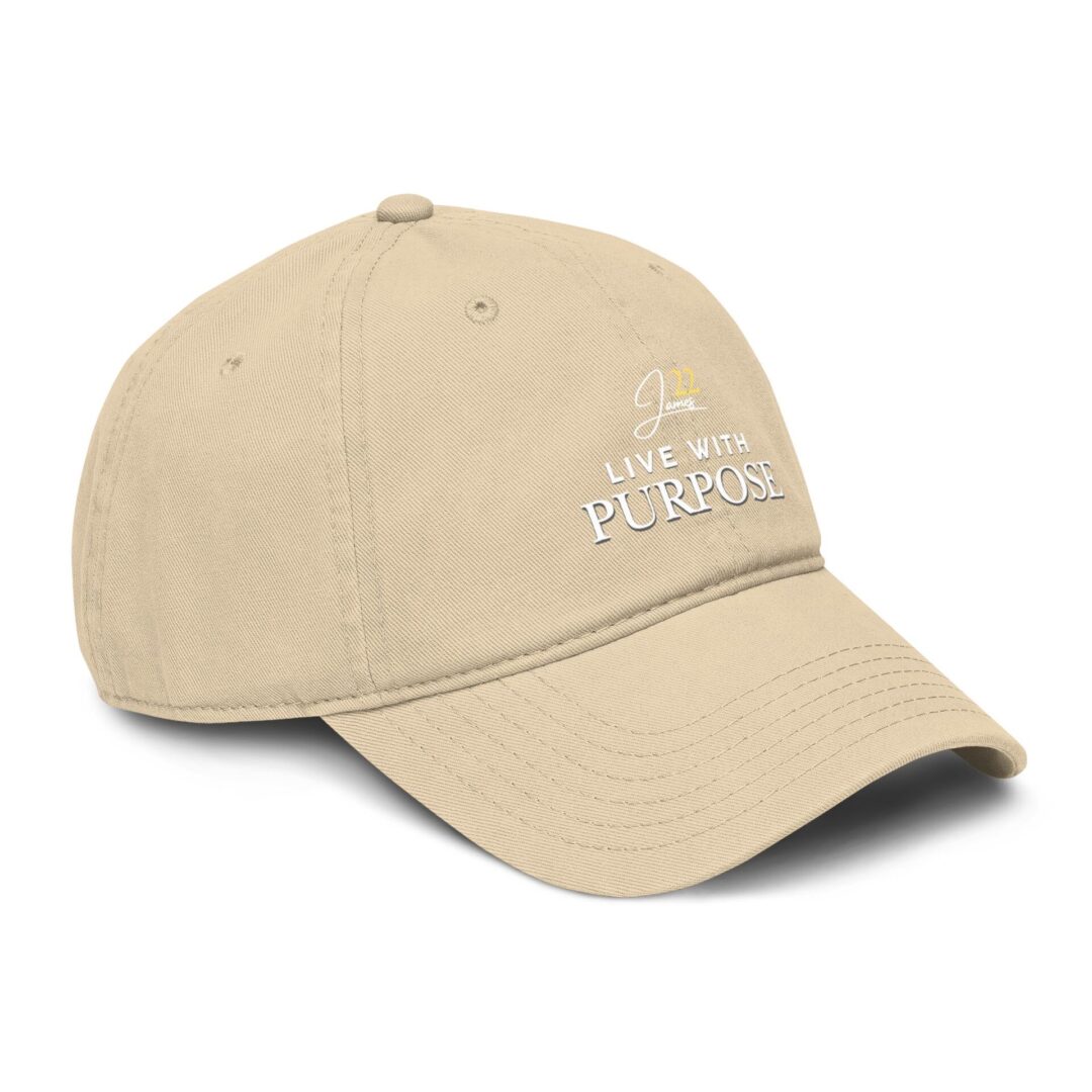 Live With Purpose baseball cap | Inspirational script logo, James 22 - Image 11