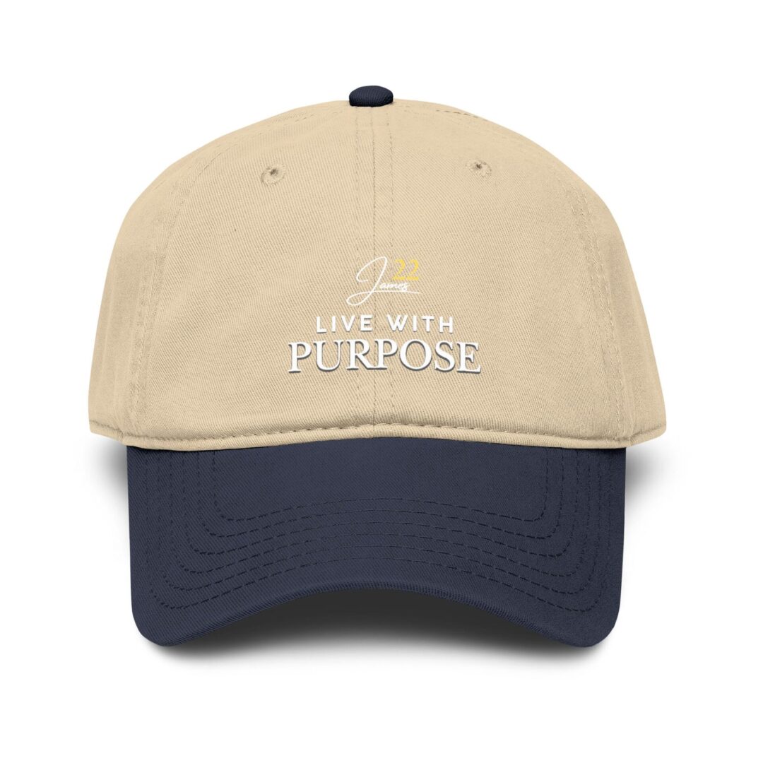 Live With Purpose baseball cap | Inspirational script logo, James 22 - Image 21
