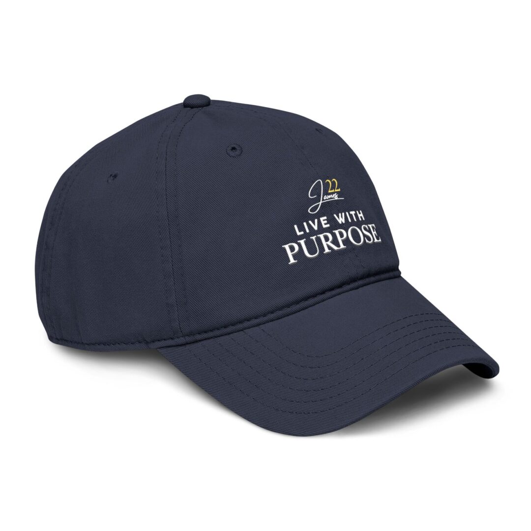 Live With Purpose baseball cap | Inspirational script logo, James 22 - Image 19