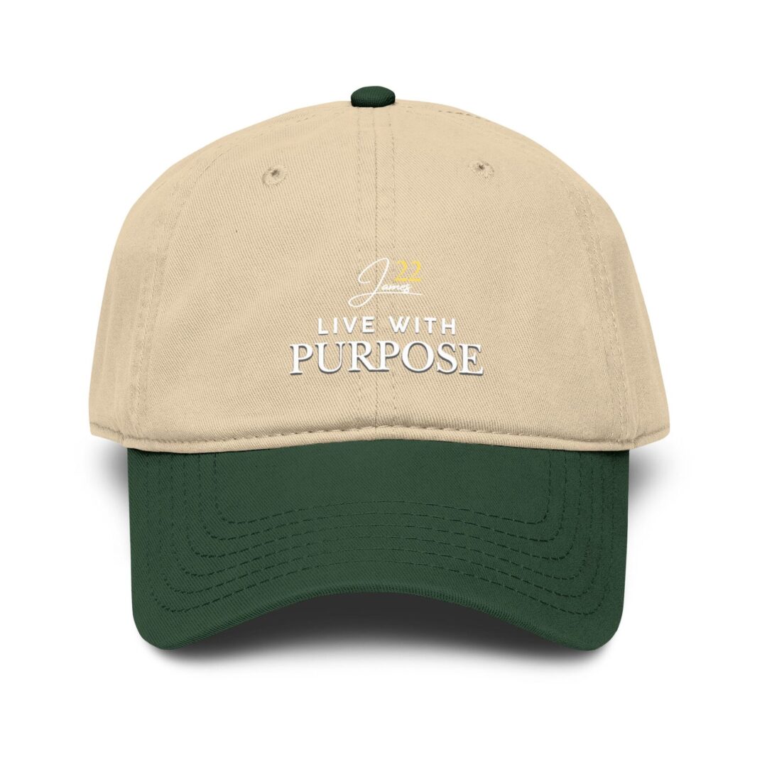 Live With Purpose baseball cap | Inspirational script logo, James 22 - Image 13