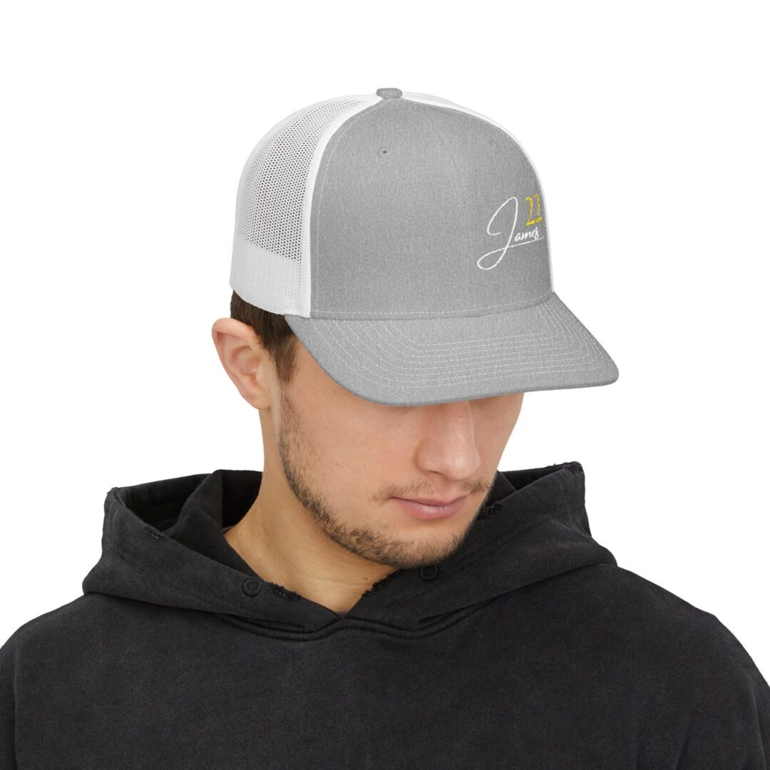 James 22 Snapback Trucker Cap | Embroidered - Image 9