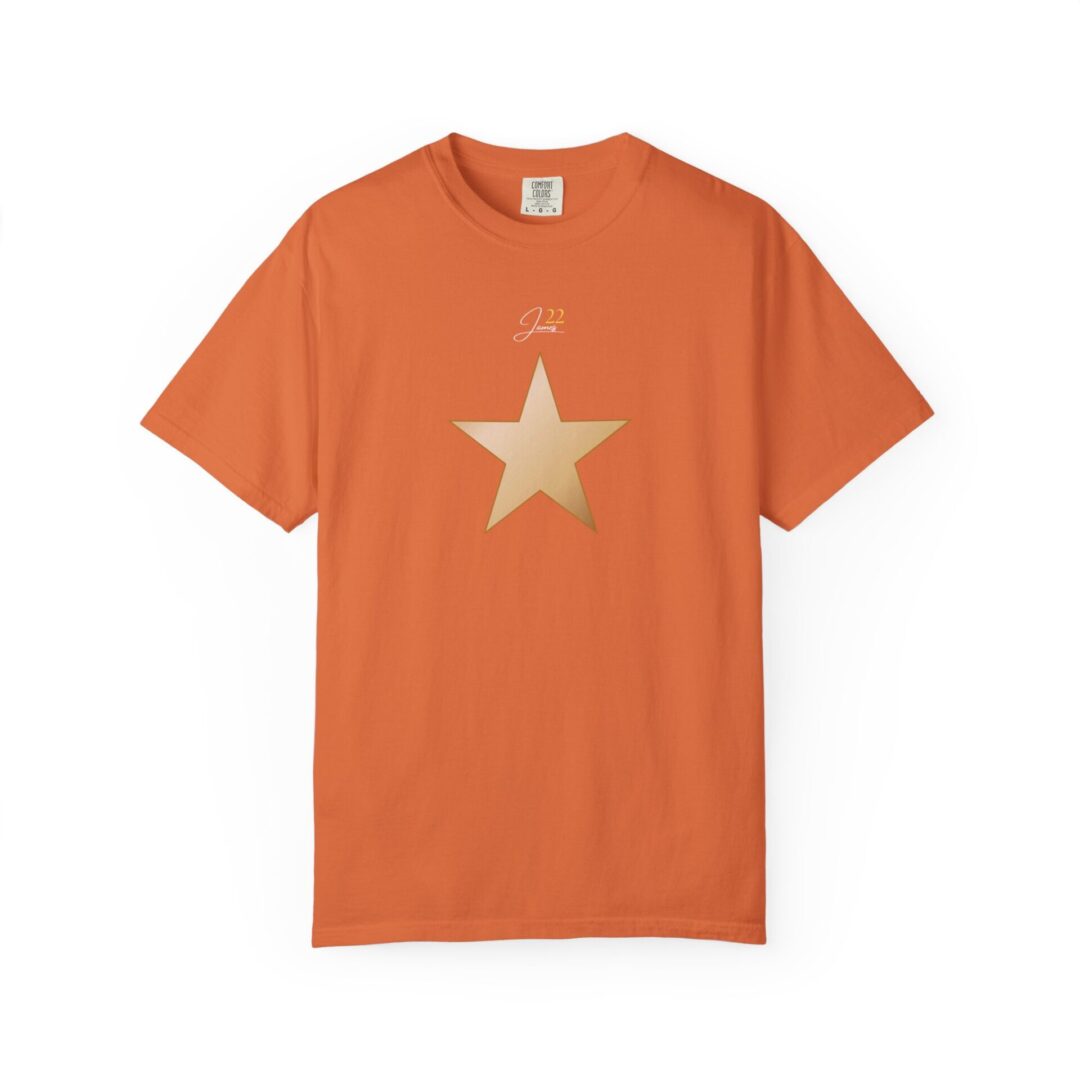 James 22 Gold Star T-shirt- Vintage Garment-Dyed