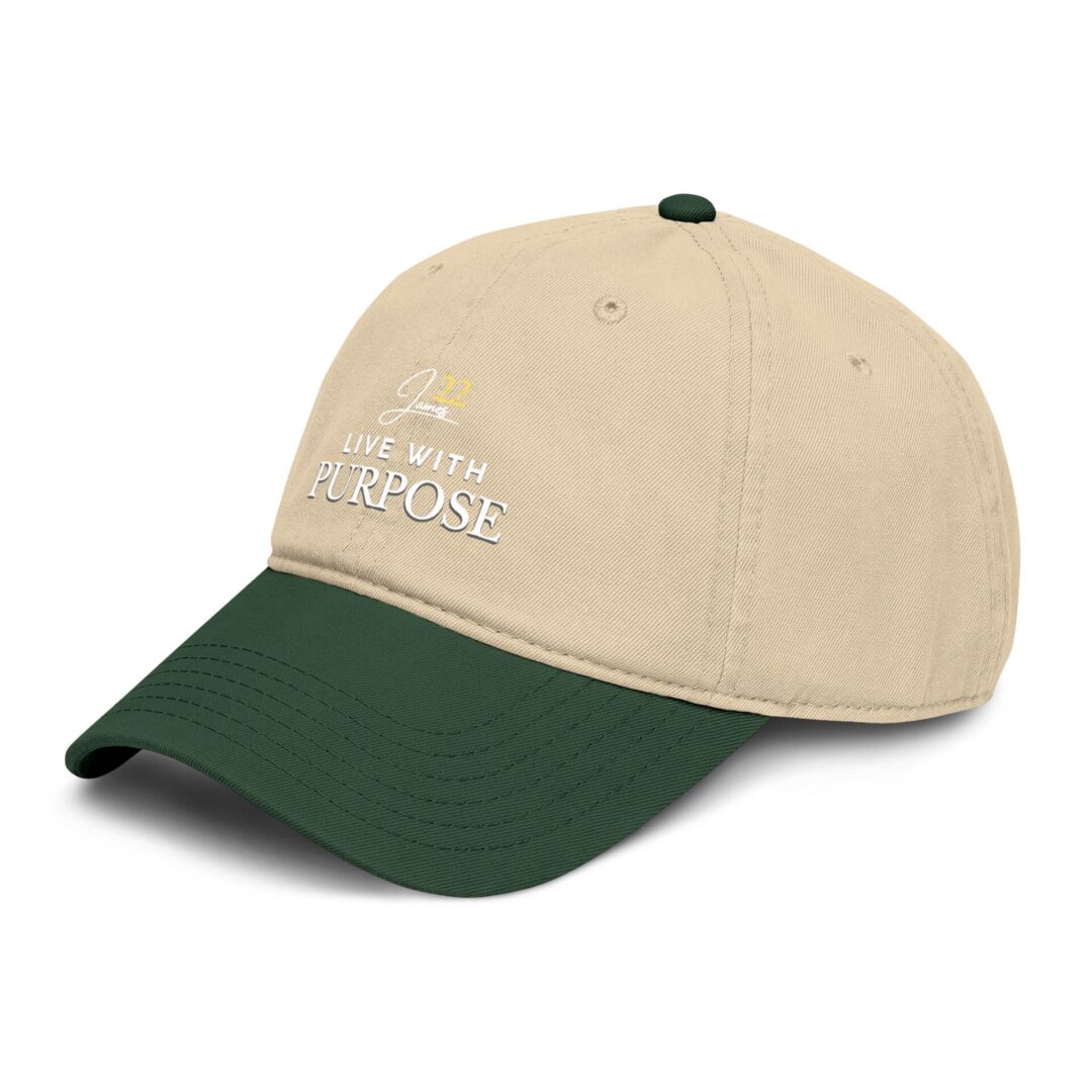 Live With Purpose baseball cap | Inspirational script logo, James 22 - Image 16