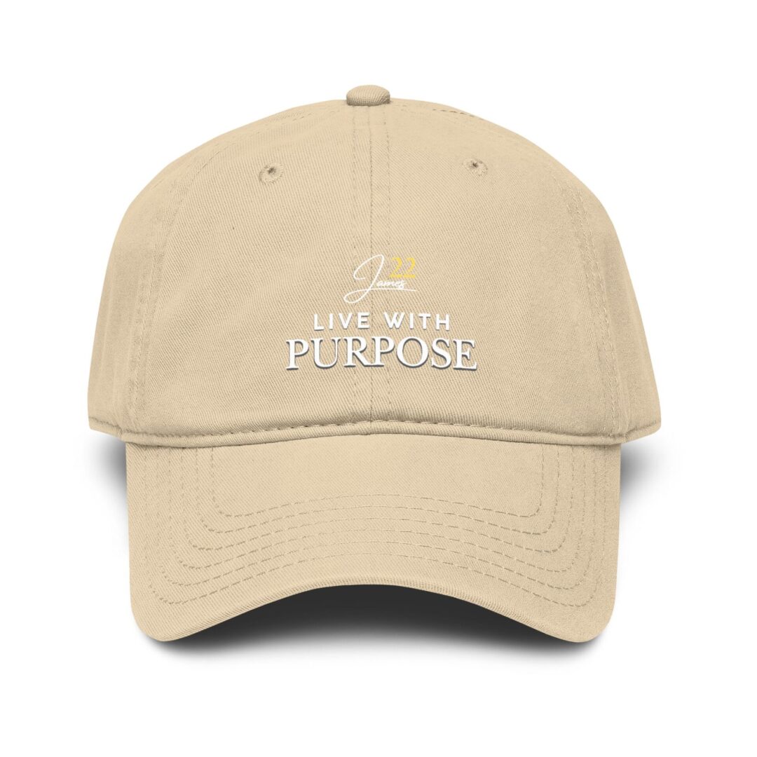 Live With Purpose baseball cap | Inspirational script logo, James 22 - Image 9
