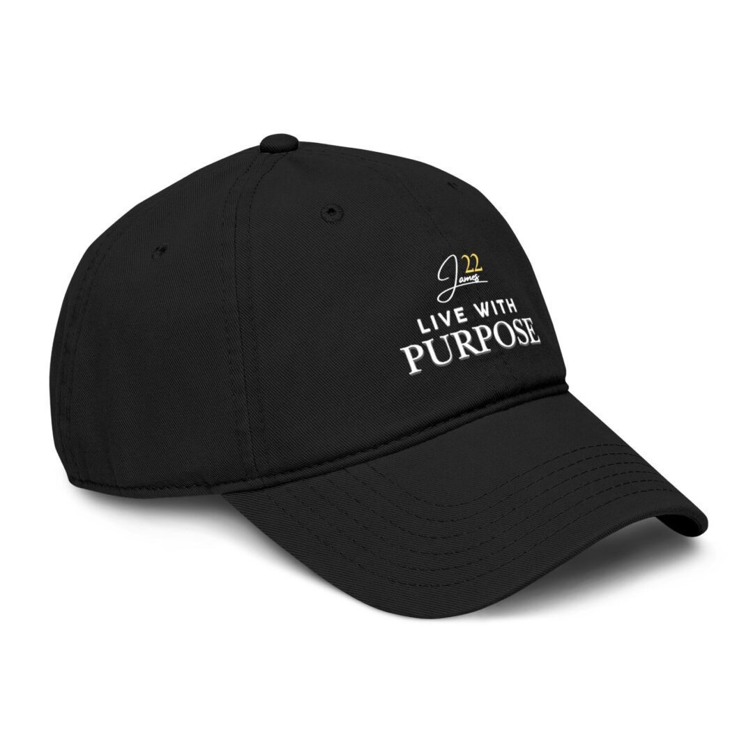 Live With Purpose baseball cap | Inspirational script logo, James 22 - Image 7