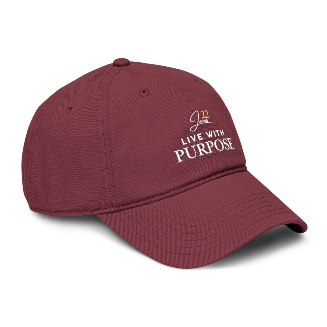 Live With Purpose baseball cap | Inspirational script logo, James 22 - Image 27