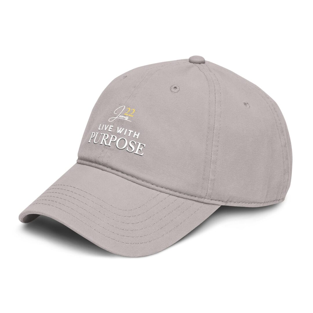 Live With Purpose baseball cap | Inspirational script logo, James 22 - Image 4