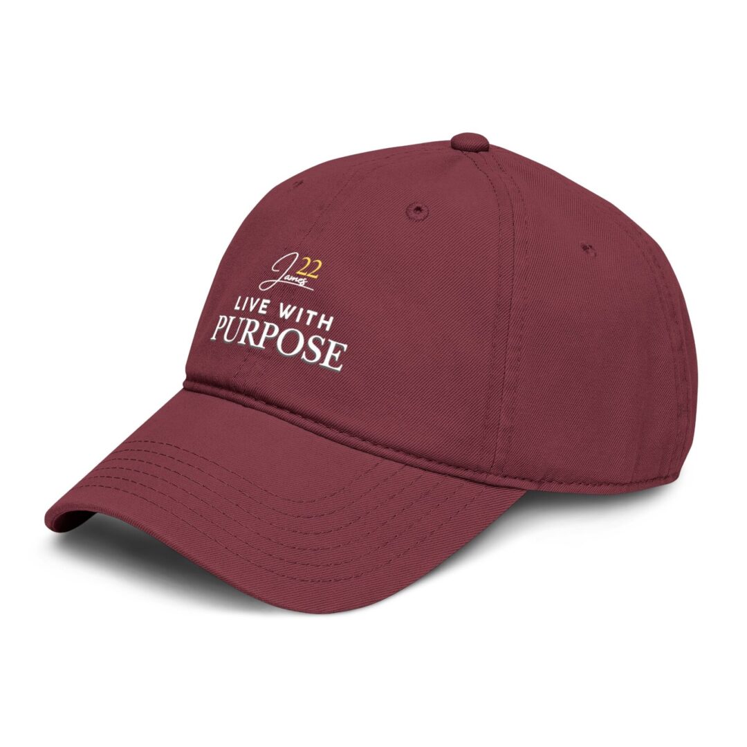 Live With Purpose baseball cap | Inspirational script logo, James 22 - Image 28
