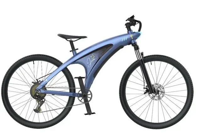 Blue modern mountain bike design