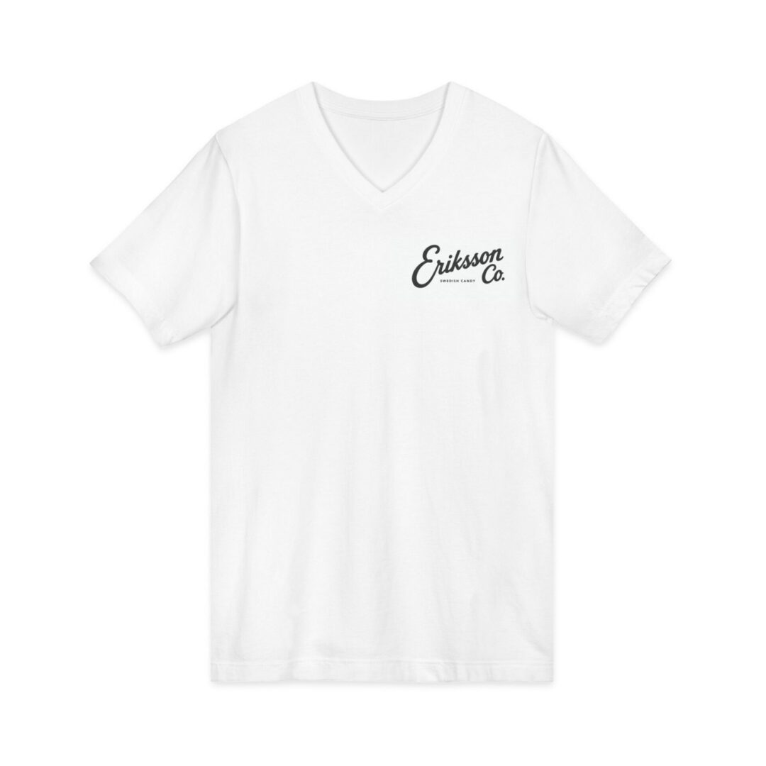 Eriksson Co. Script V-Neck Tee — Minimalist Logo T-Shirt - Image 3